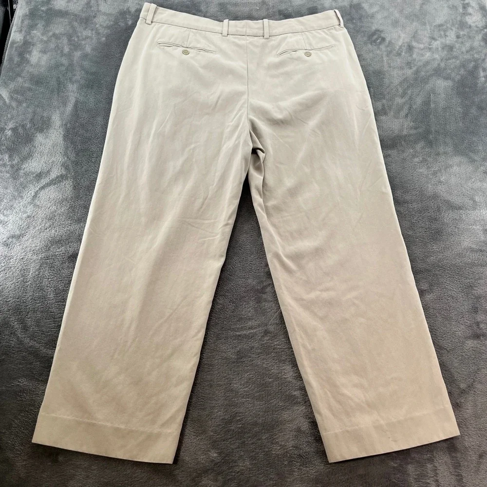 Tommy Bahama Mens Silk Cotton Herringbone Pants Khaki Beige 38x30 Trousers